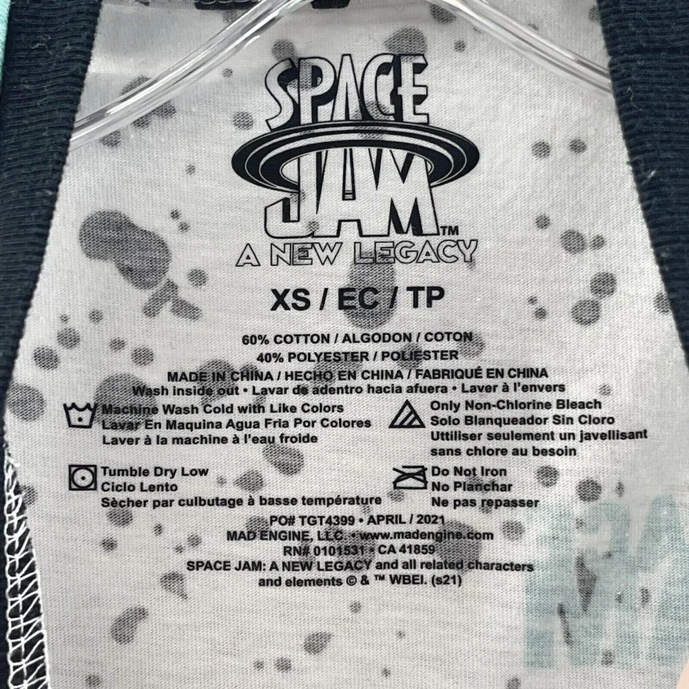 Space Jam T Shirt‎ Boys Sized XS White Graphic Character
